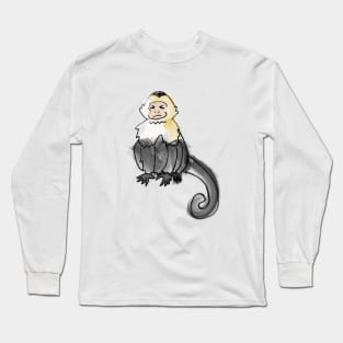 Capuchin Monkey 2 of 5 -- Sitting Long Sleeve T-Shirt